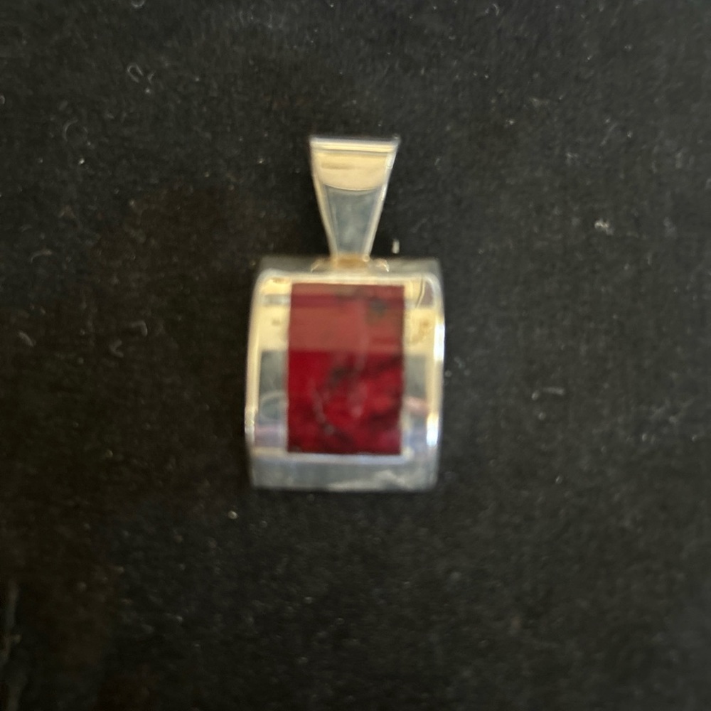 Silpada Sterling Silver .925 Pendant with Red Jasper stone